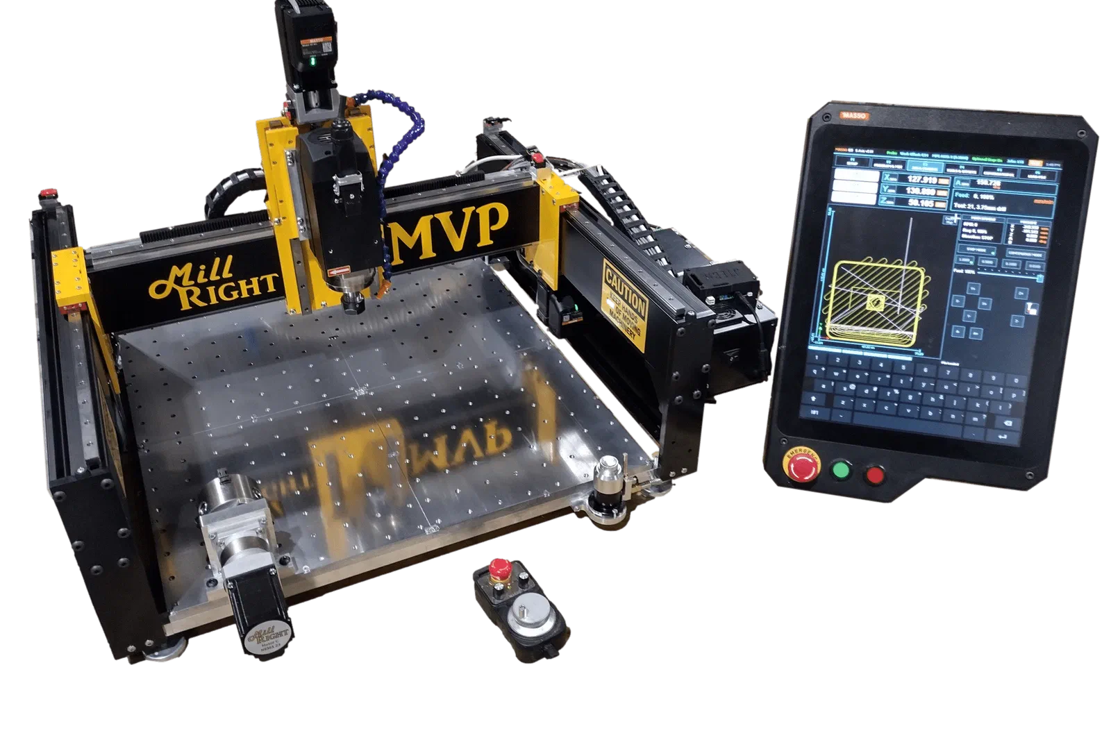 A MillRight CNC Mega V Pro CNC machine.