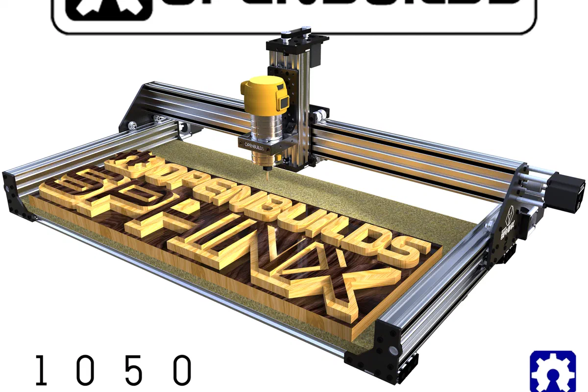 An OpenBuilds Sphinx 1050 (20 x 40 in) CNC machine.