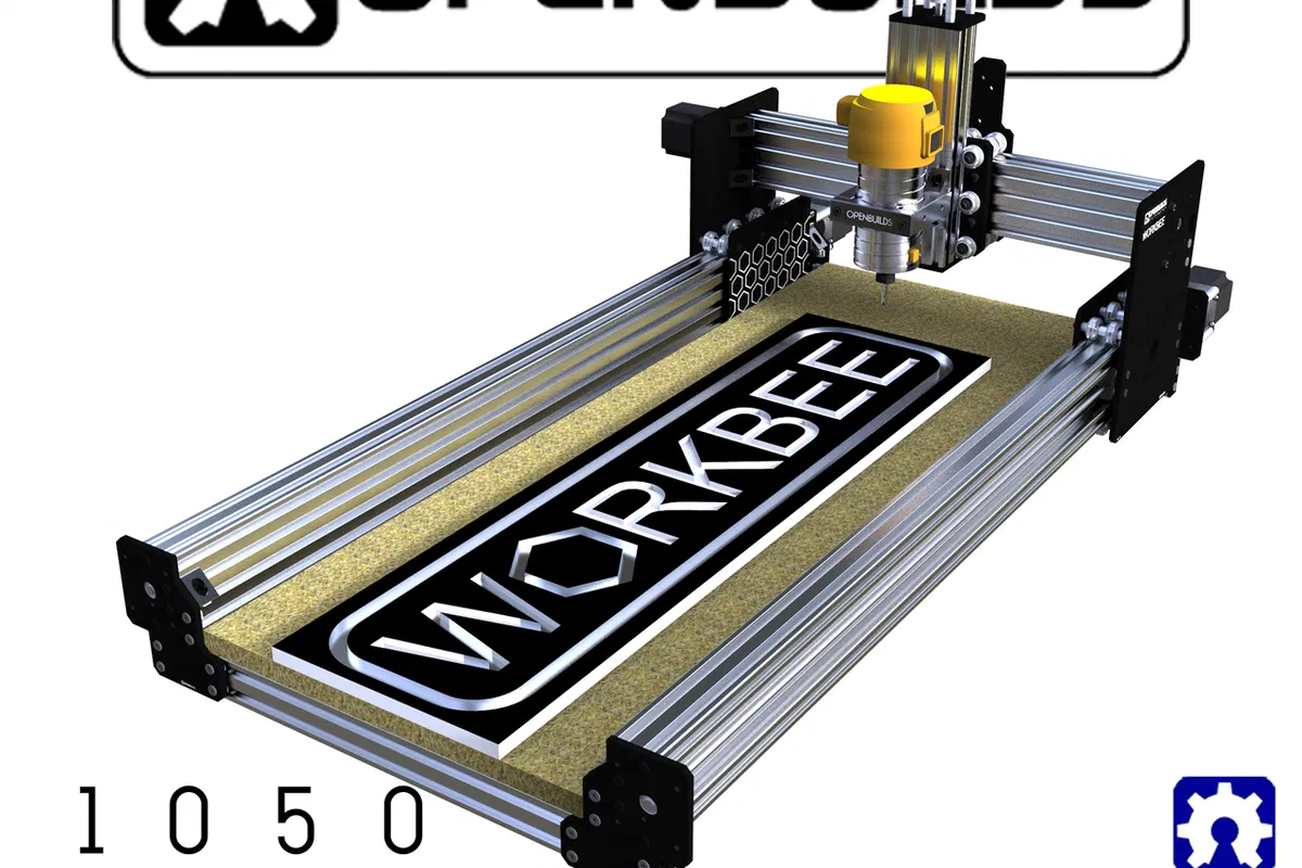 An OpenBuilds WorkBee 1050 (40 x 20 in) CNC machine.