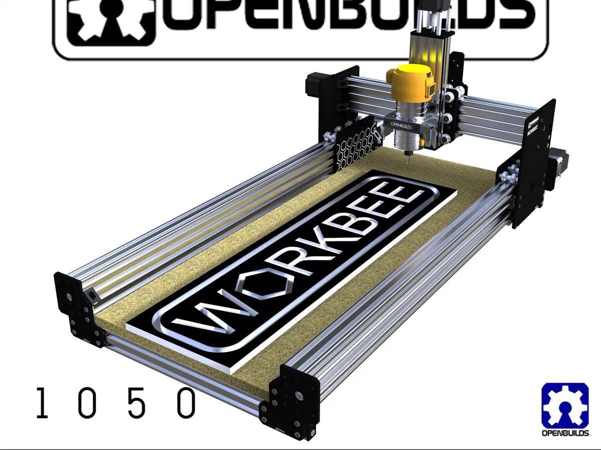 An OpenBuilds WorkBee 1050 (40 x 20 in) CNC machine.