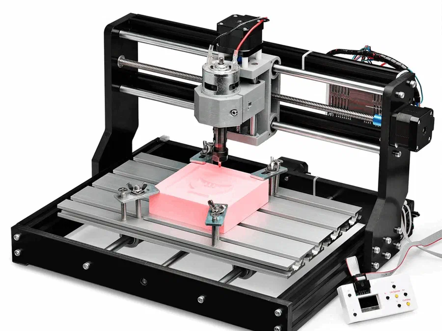 A SainSmart Genmitsu 3018-PRO CNC machine.