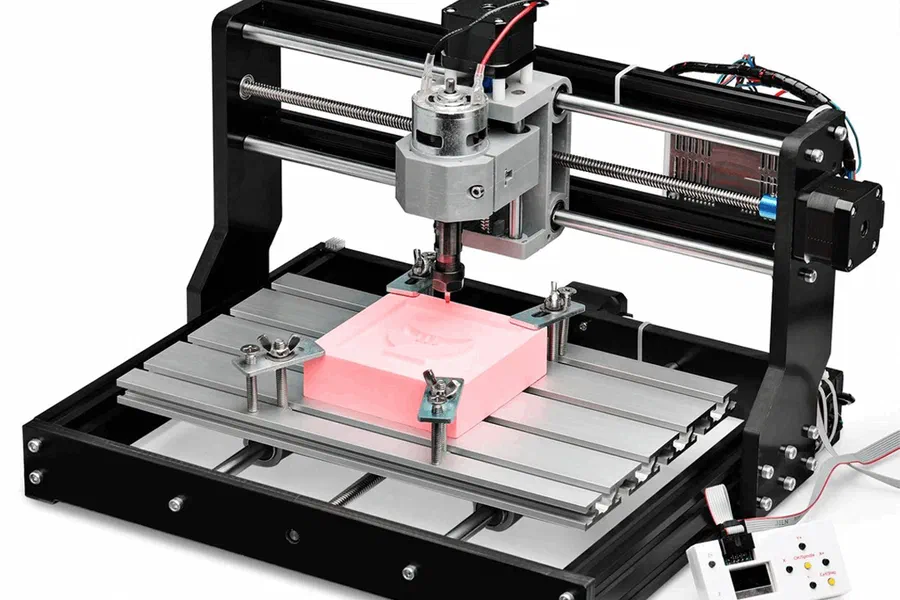 A SainSmart Genmitsu 3018-PRO CNC machine.