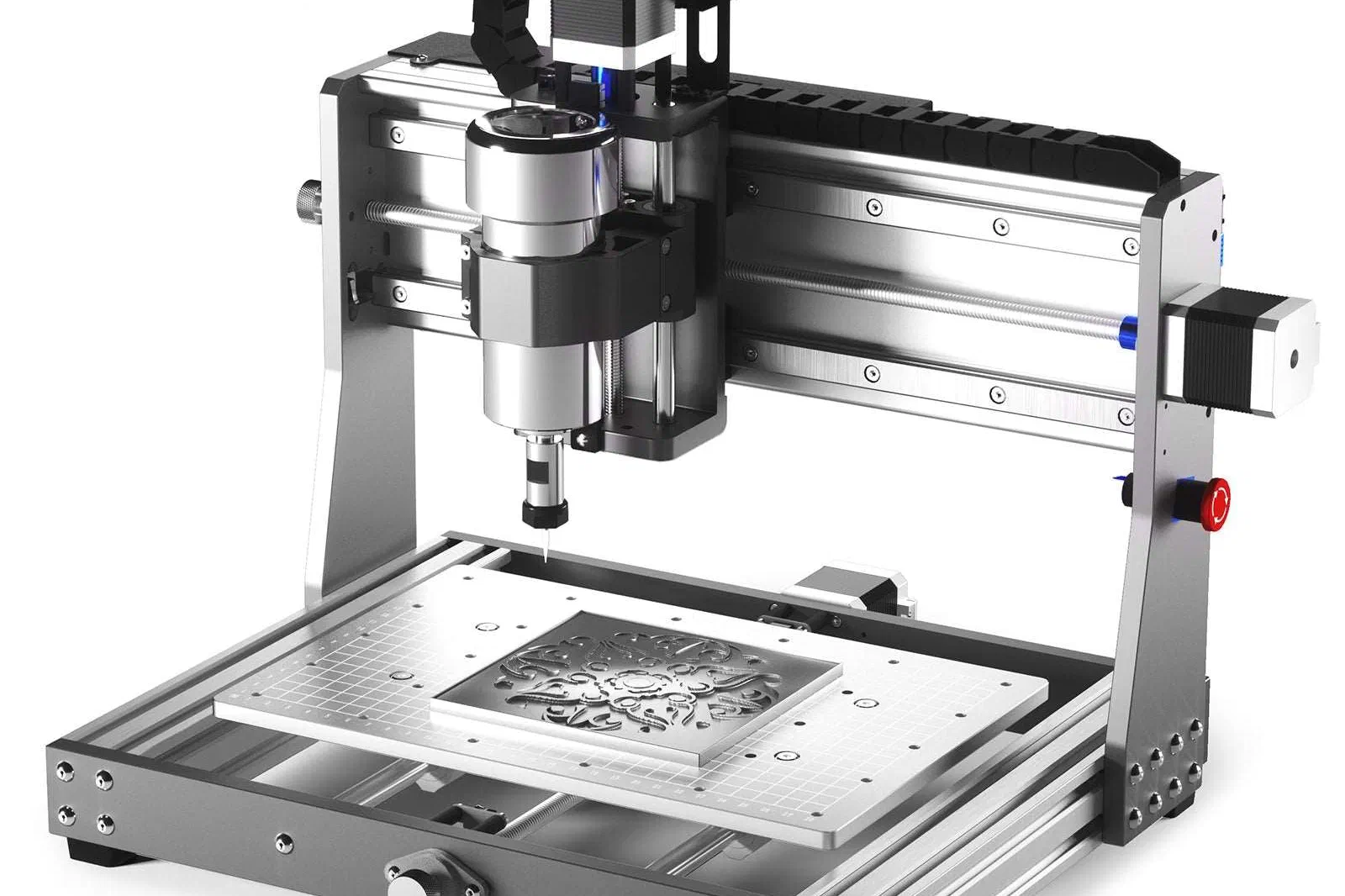 A SainSmart Genmitsu 3020-PRO MAX V2 CNC machine.