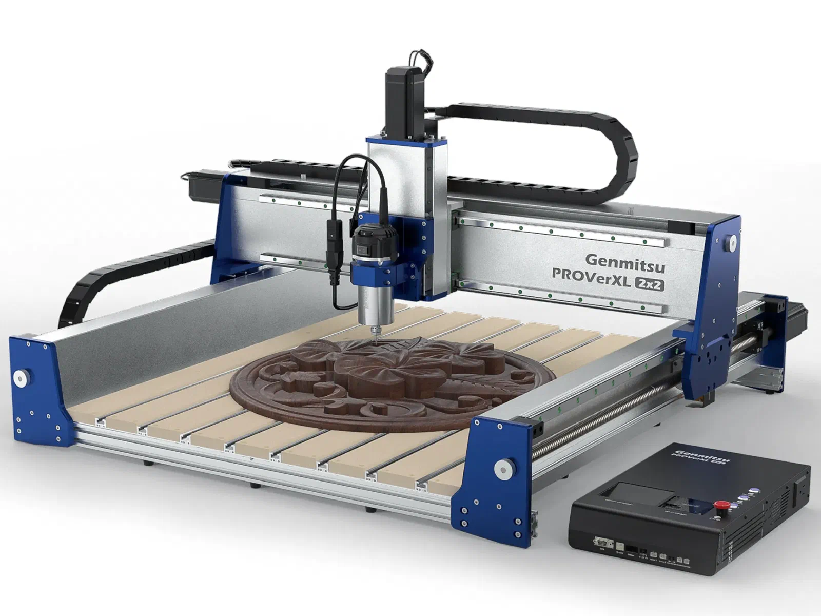 A SainSmart Genmitsu PROVerXL 2x2 CNC machine.
