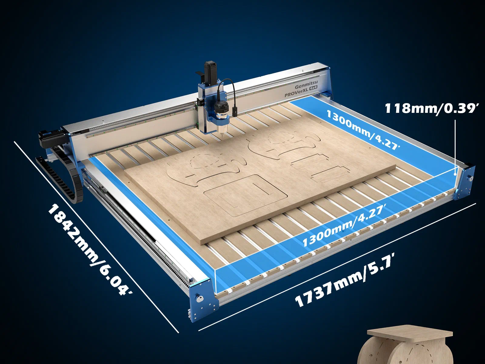 A SainSmart Genmitsu PROVerXL 4x4 CNC machine.